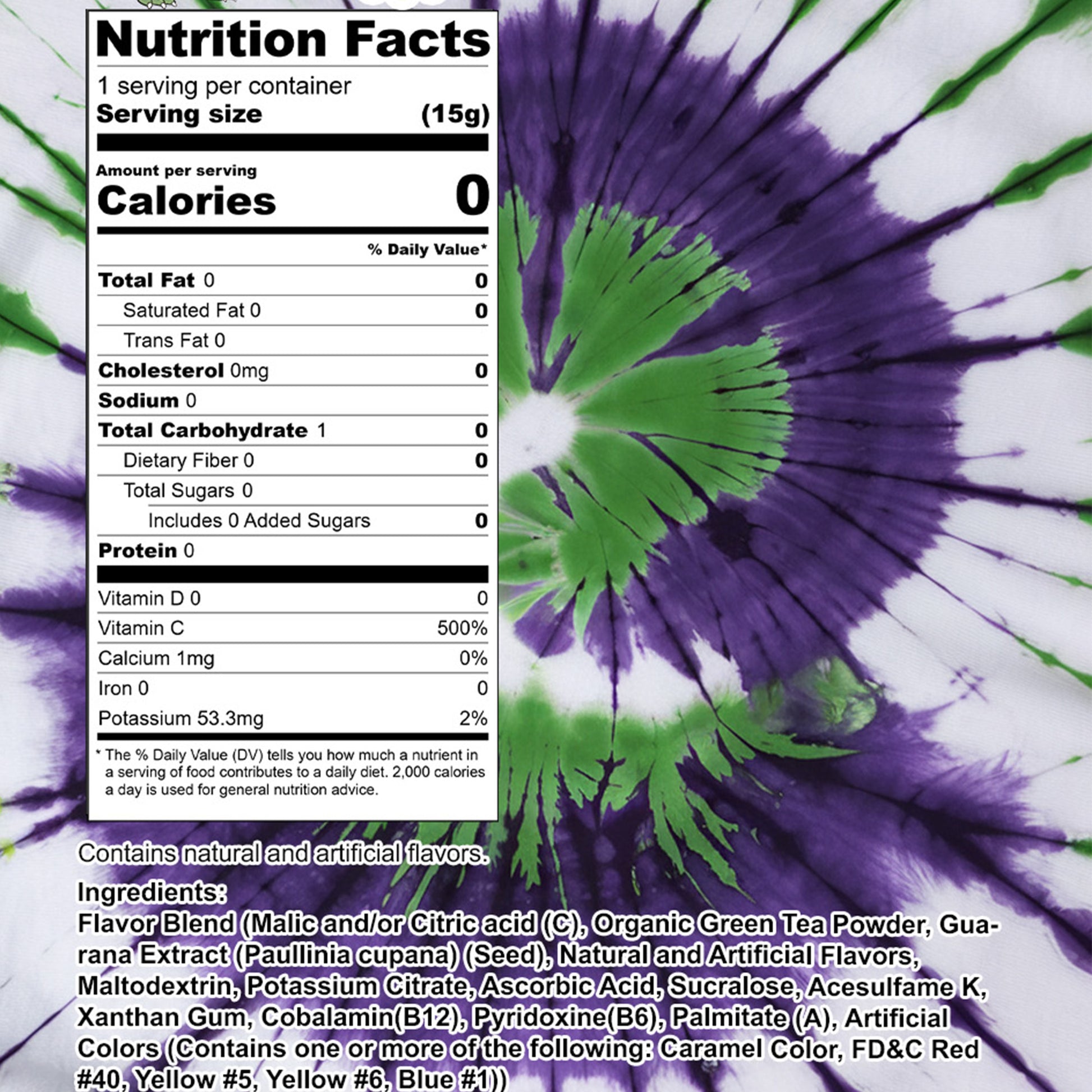 Kajun Loaded Tea back panel ingredients