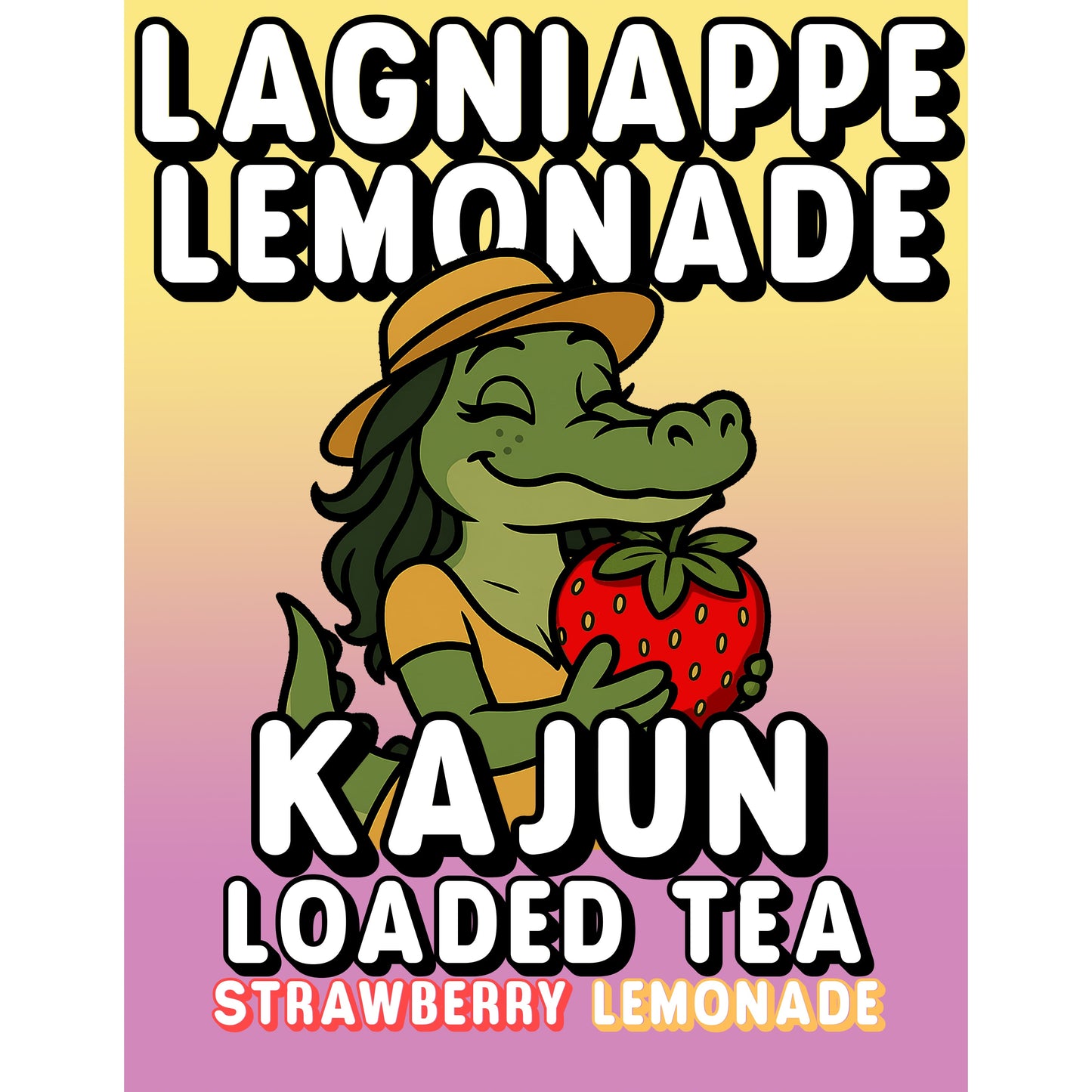 Lagniappe Lemonade by Kajun Loaded Tea. Flavors: Strawberry and Lemonade
