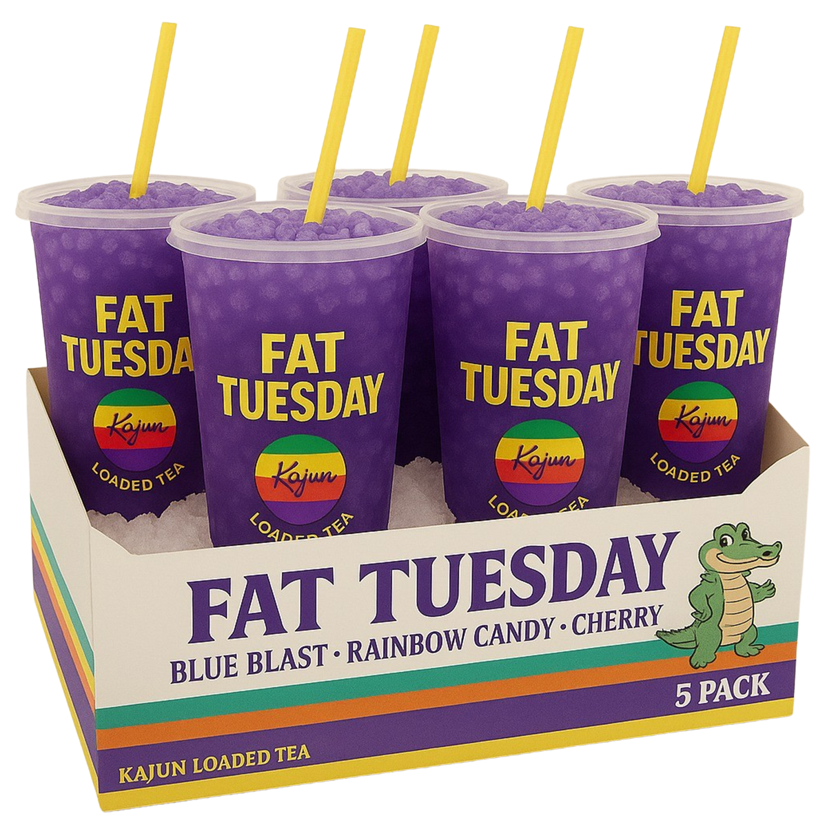 Fat Tuesday | Loaded Tea | Blue Blast • Rainbow Candy • Cherry – Kajun ...