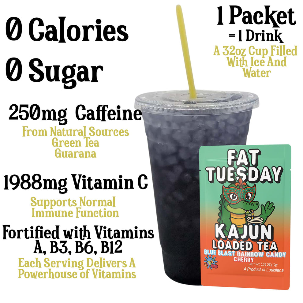 Fat Tuesday | Loaded Tea | Blue Blast • Rainbow Candy • Cherry – Kajun ...