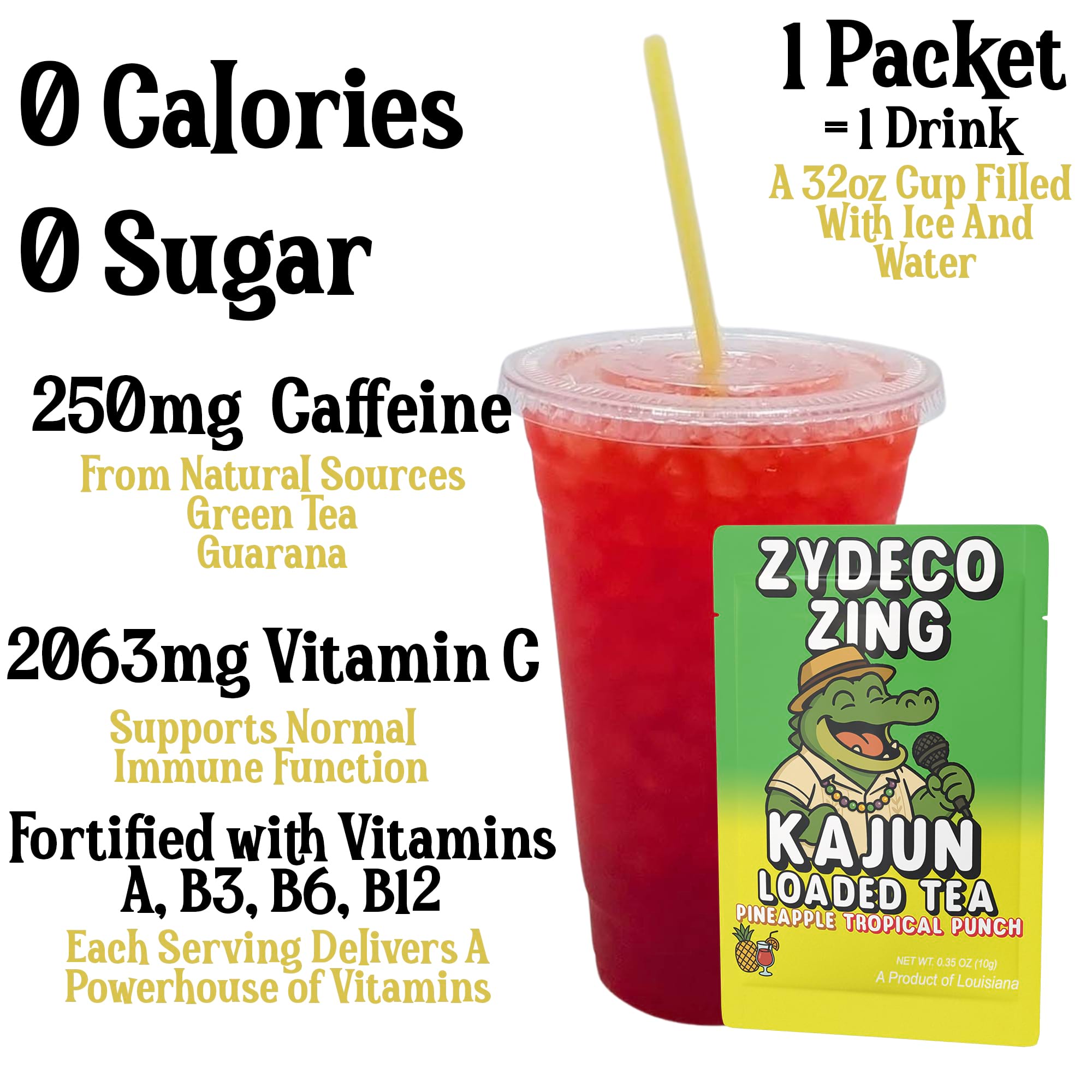 Zydeco Zing | Loaded Tea | Pineapple • Tropical Punch – Kajun