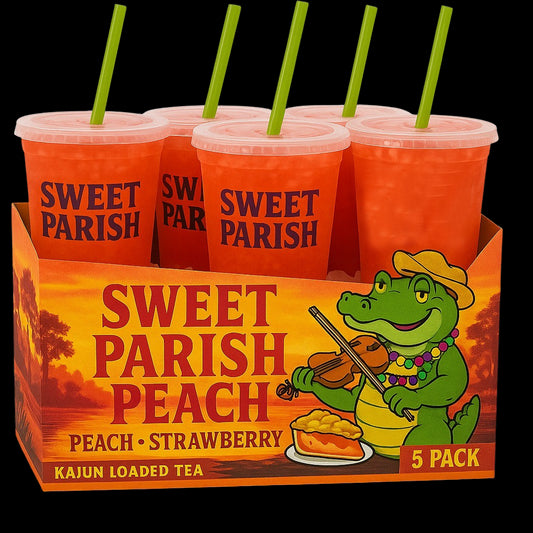 Sweet Parish Peach 5-Pack by Kajun Loaded Tea