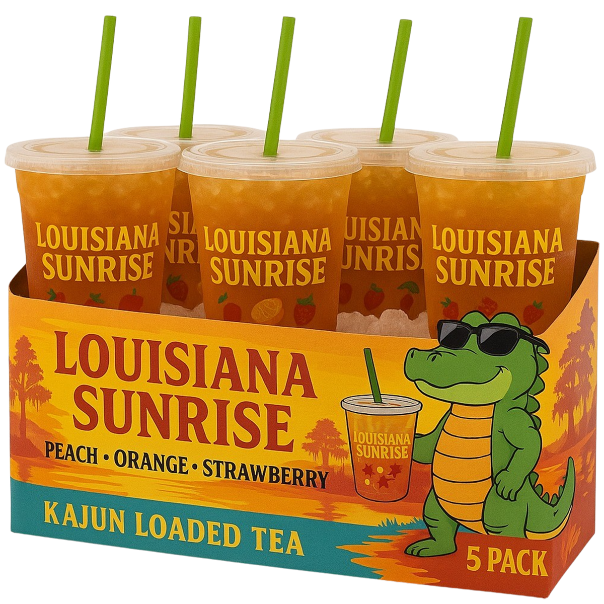 Louisiana Sunrise | Loaded Tea | Peach • Orange • Strawberry – Kajun ...
