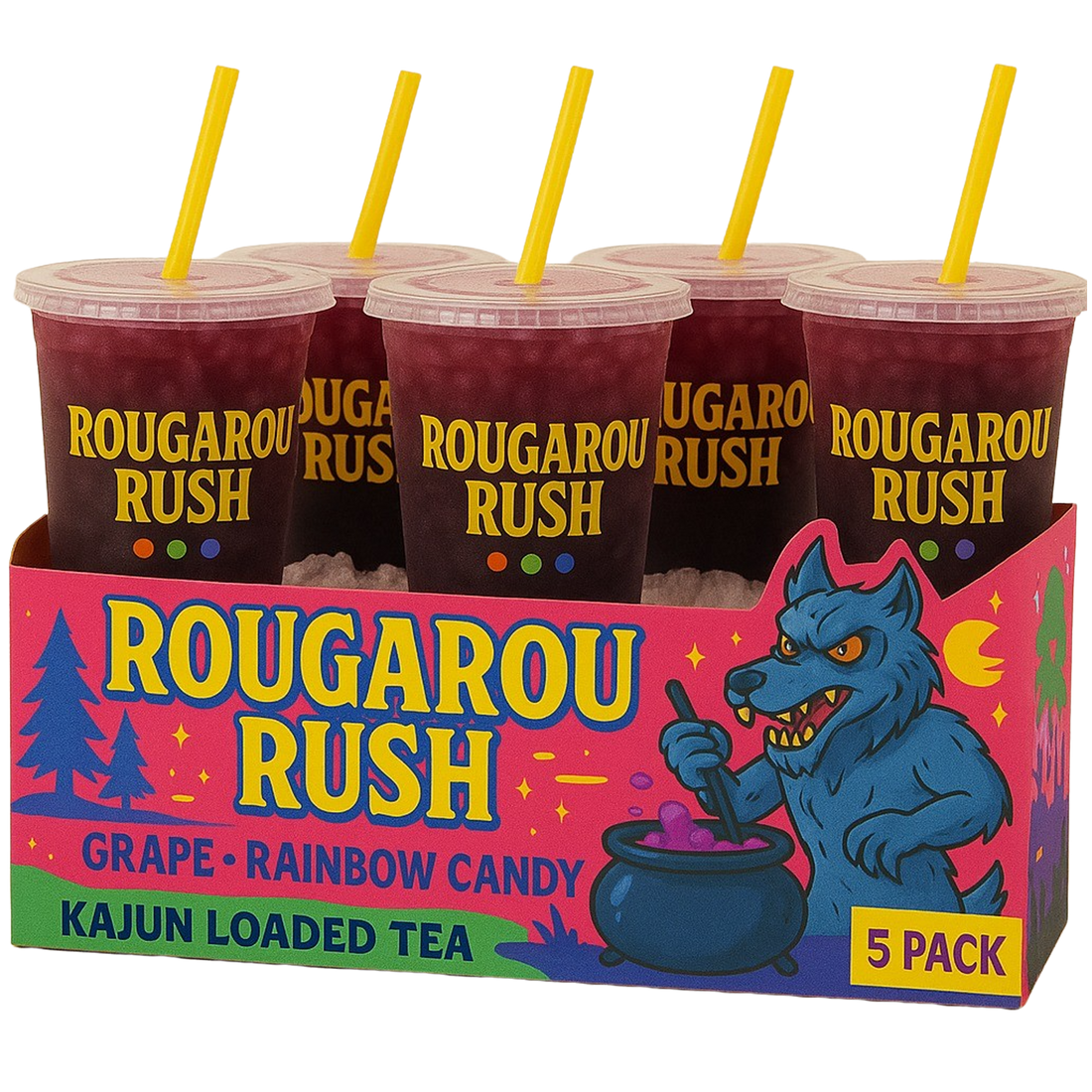 Rougarou Rush | Loaded Tea | Grape • Rainbow Candy – Kajun Loaded Tea