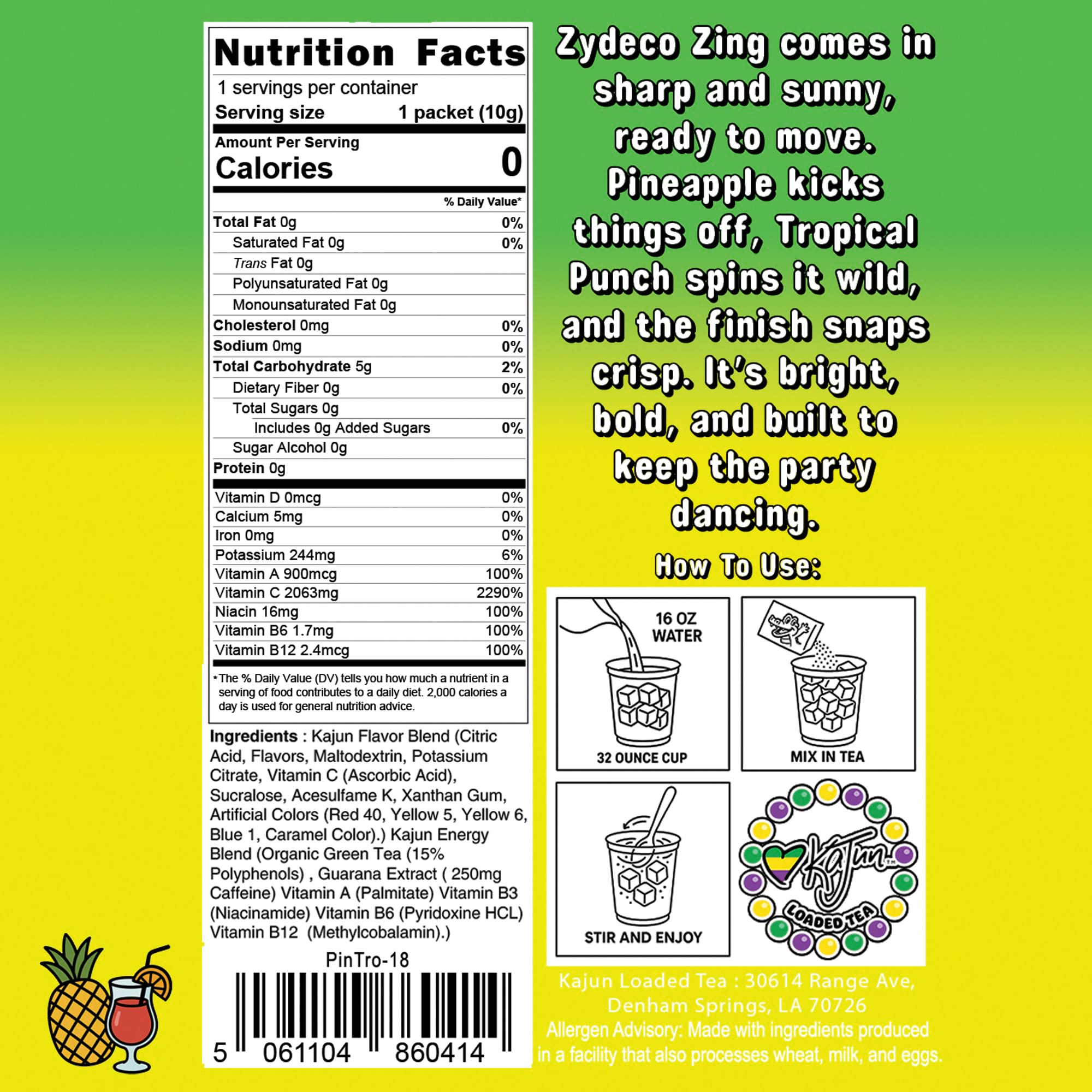 Zydeco Zing | Loaded Tea | Pineapple • Tropical Punch – Kajun