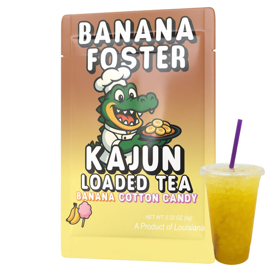 Banana Foster by Kajun Loaded Tea. Flavors: Banana and Cotton Candy