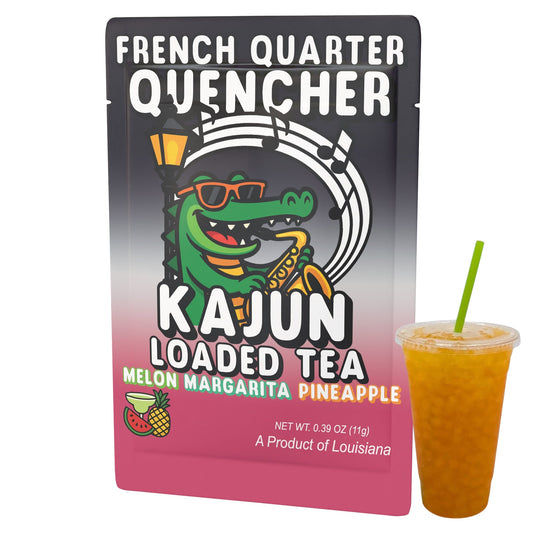 French Quater Quencher by Kajun Loaded Tea. Flavors: Melon, Margarita, and Pineapple