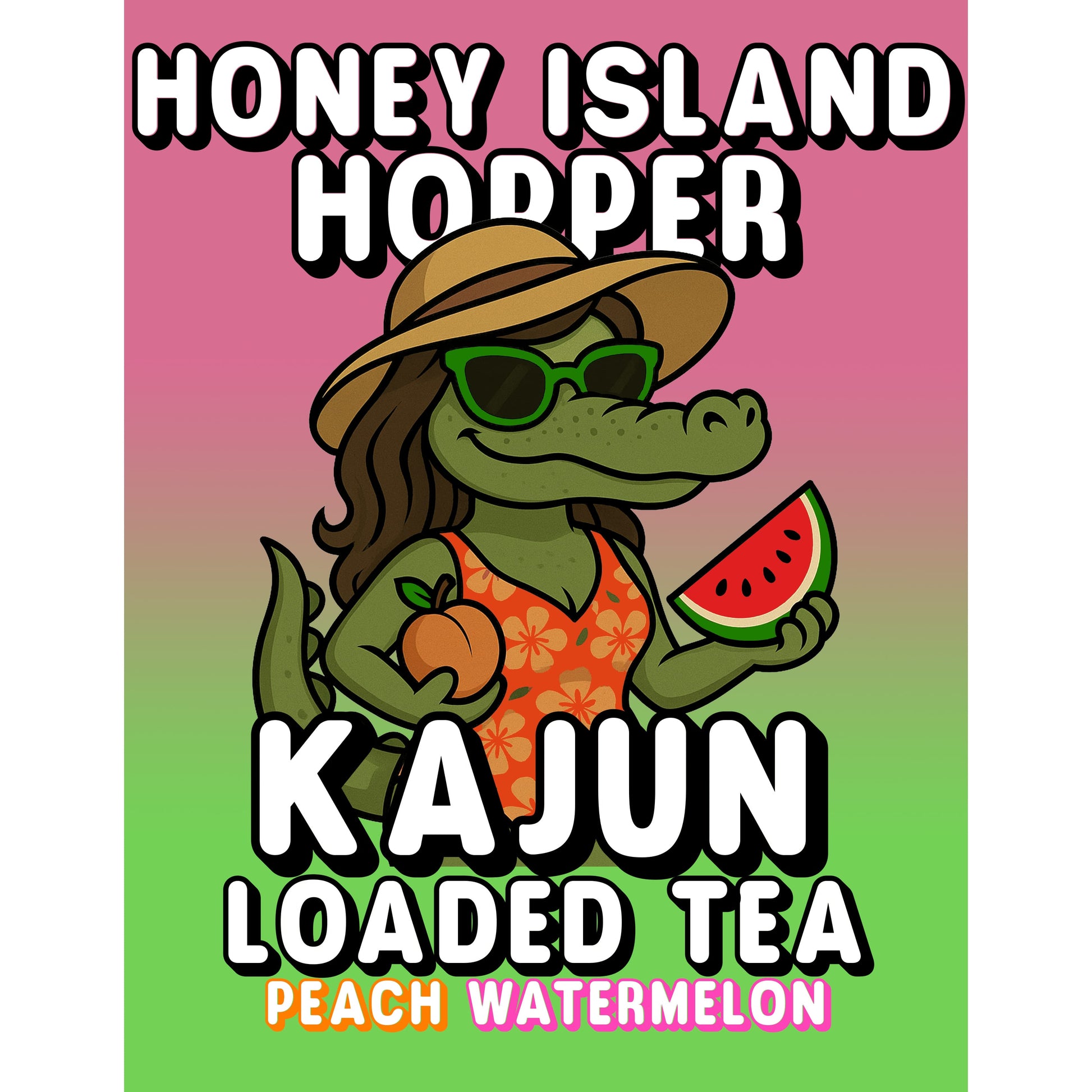 Honey Island Hopper by Kajun Loaded Tea. Flavors: Peach and Watermelon