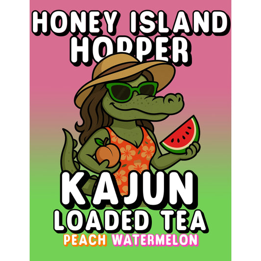 Honey Island Hopper by Kajun Loaded Tea. Flavors: Peach and Watermelon