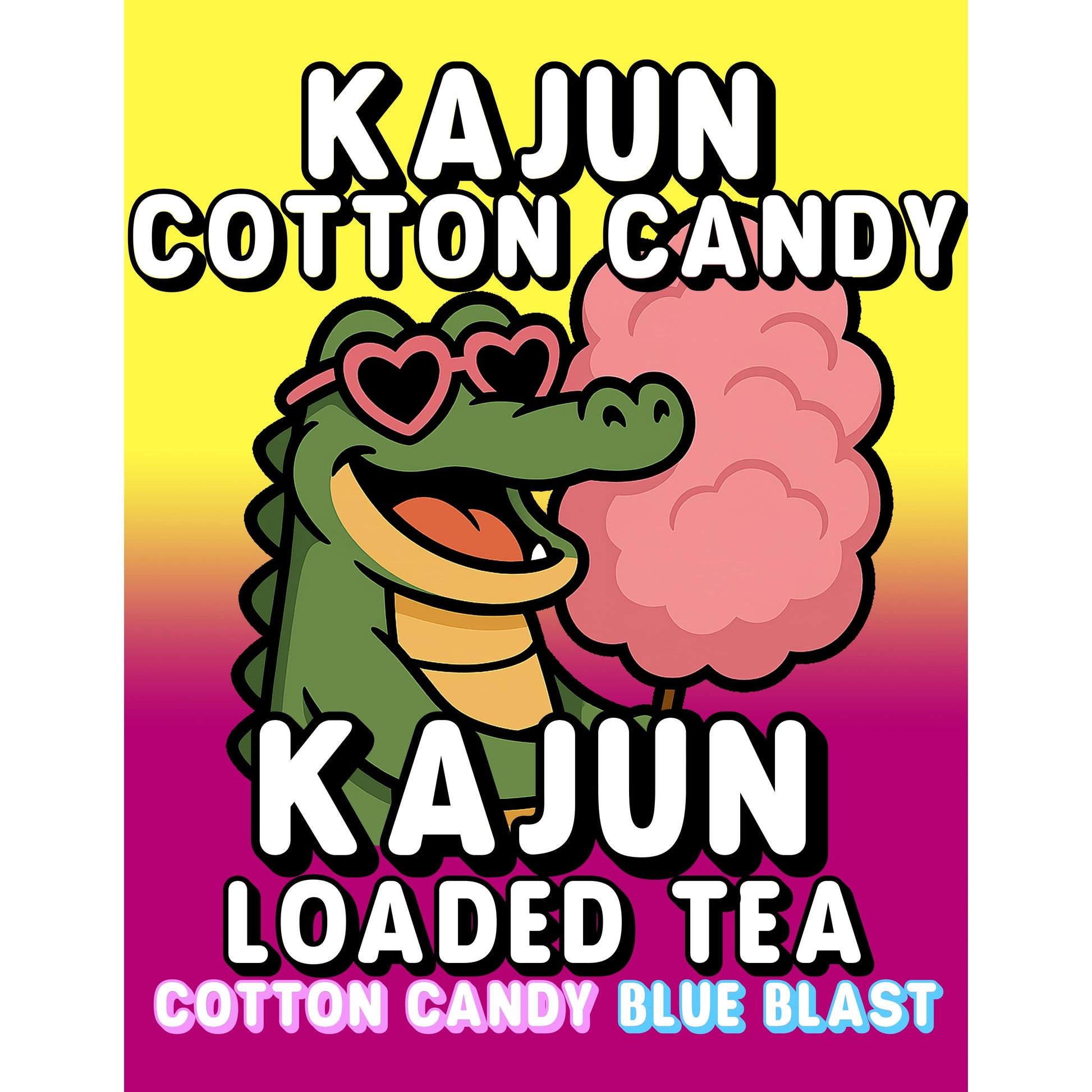 Kajun Cotton Candy by Kajun Loaded Tea. Flavors: Cotton Candy and Blue Blast