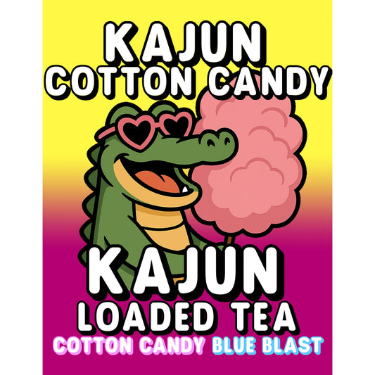Kajun Cotton Candy by Kajun Loaded Tea. Flavors: Cotton Candy and Blue Blast