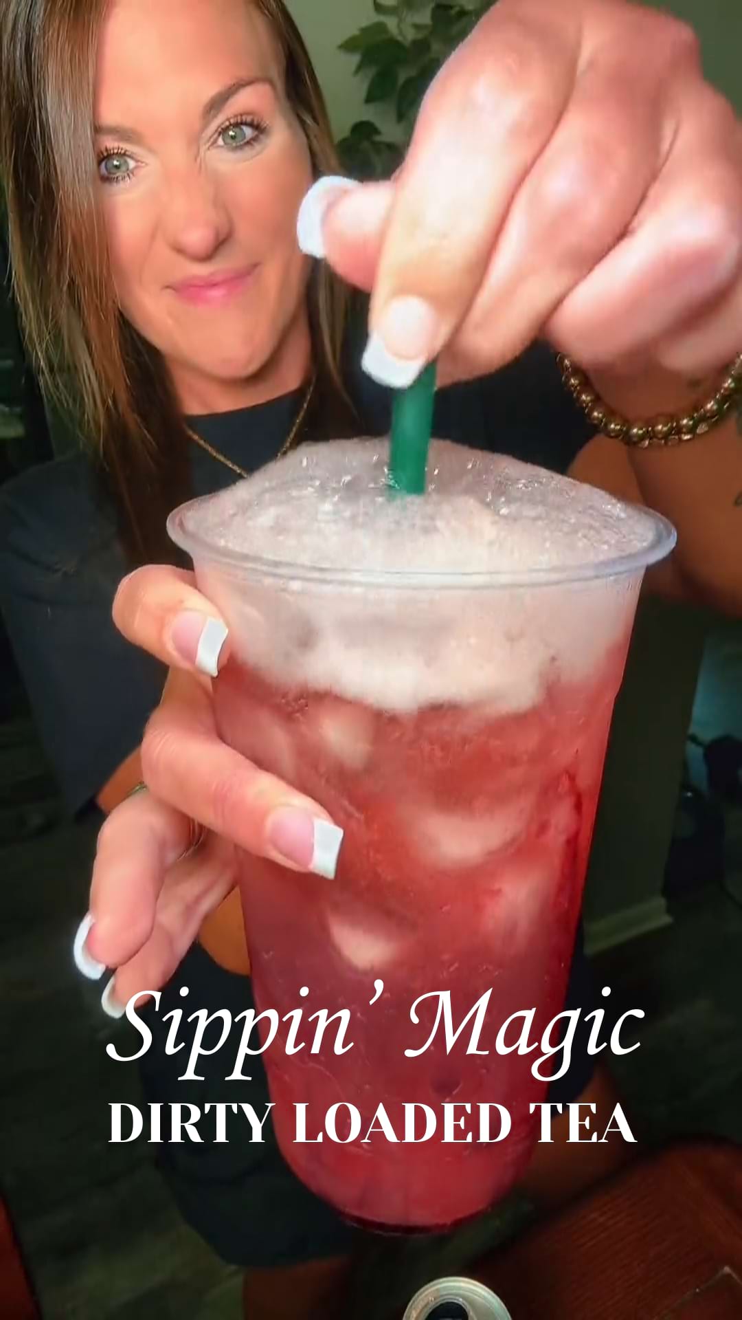 Load video: Sippin' Magic Dirty Loaded Tea