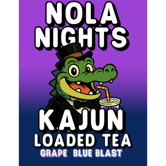 Nola Nights by Kajun Loaded Tea. Flavors: Grape and Blue Blast