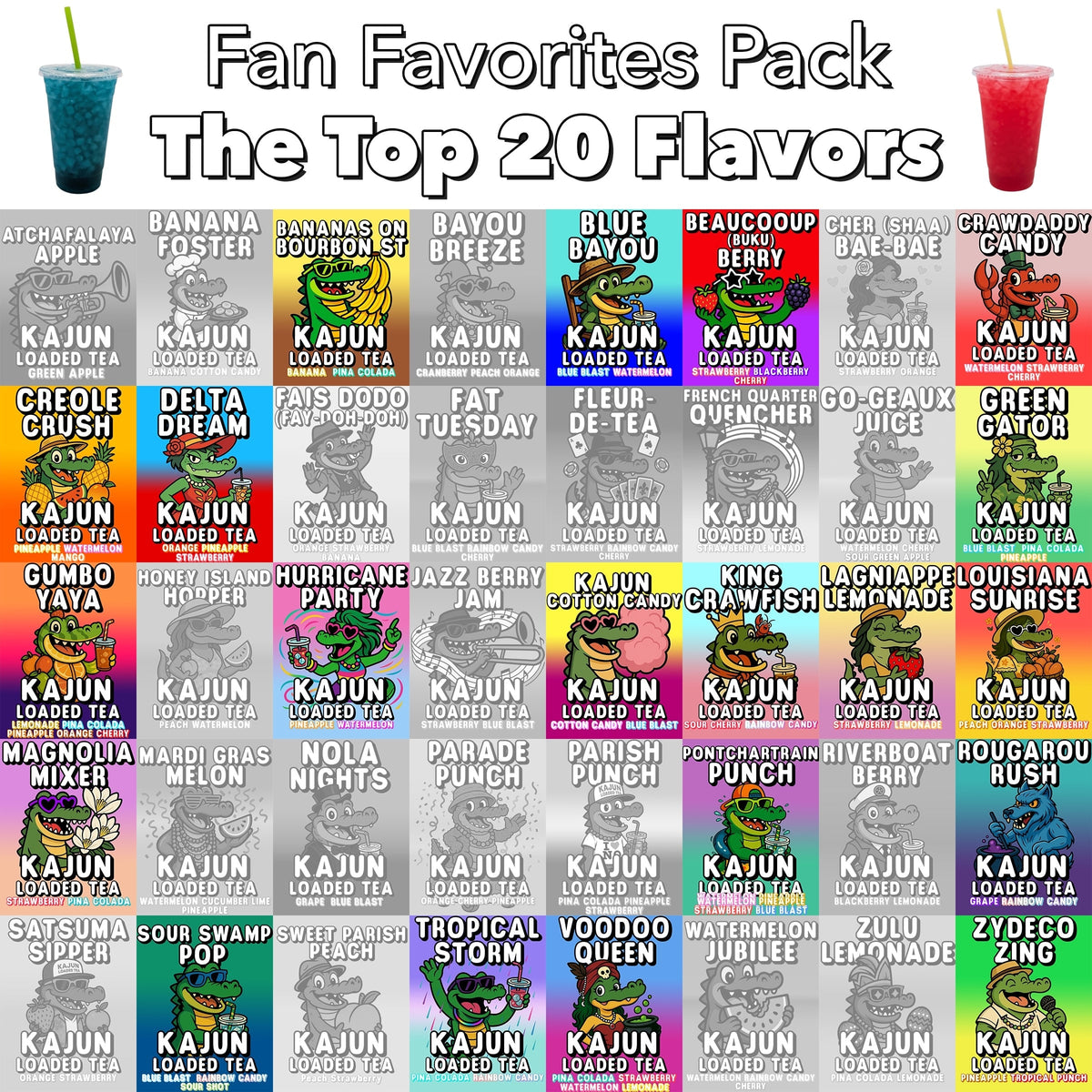Fan Favorites 20-Pack – Kajun Loaded Tea