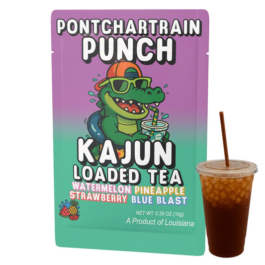 Pontchartrain Punch by Kajun Loaded Tea. Flavors: Watermelon, Pineapple, Strawberry, and Blue Blast