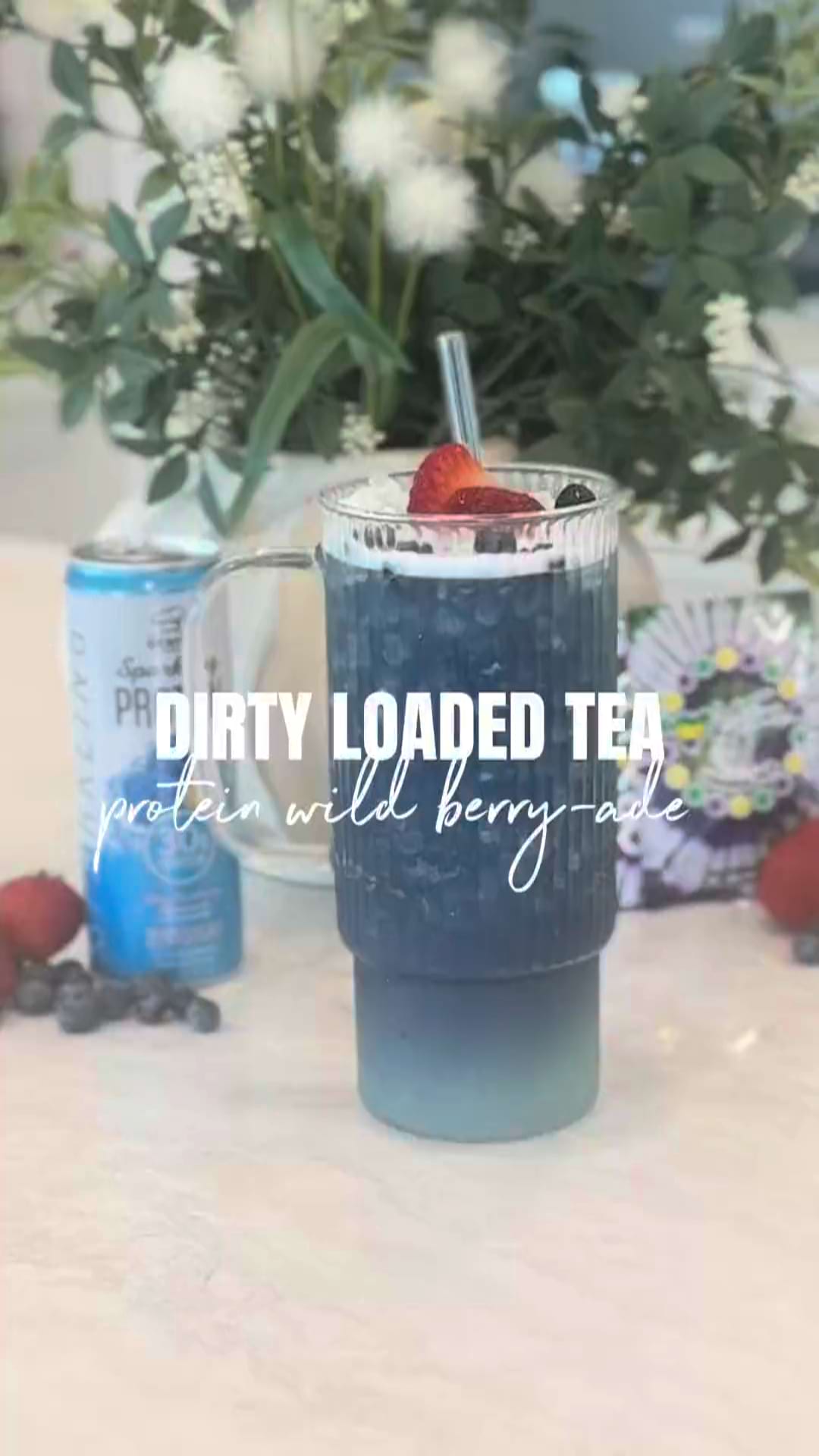 Load video: Protein Wild Berry-ade Loaded Tea