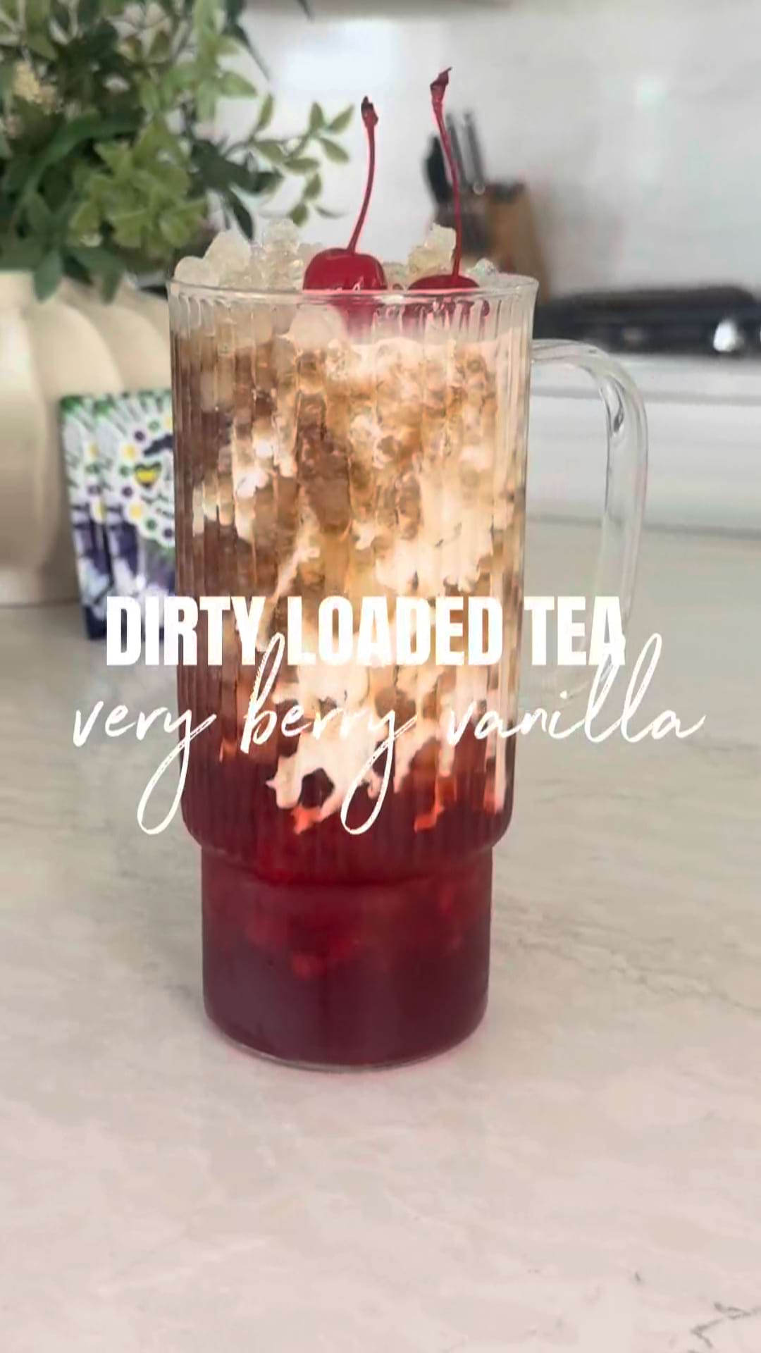 Load video: Very Berry Vanilla Dirty Loaded Tea
