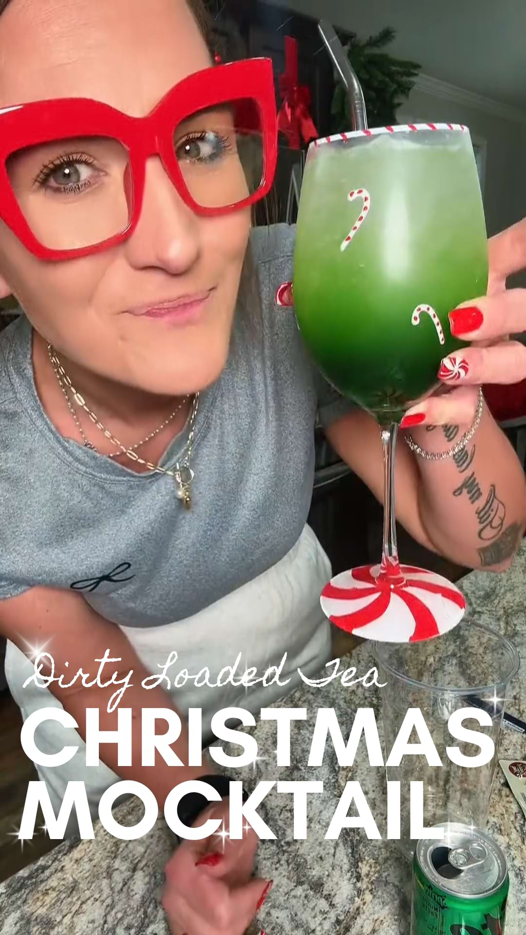 Load video: Christmas Mocktail Dirty Loaded Tea