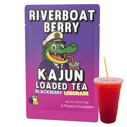 River Boat Berry by Kajun Loaded Tea. Flavors: Blackberry and Lemonade