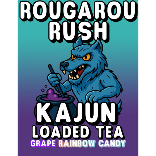 Rougarou Rush by Kajun Loaded Tea. Flavors: Grape and Rainbow Candy