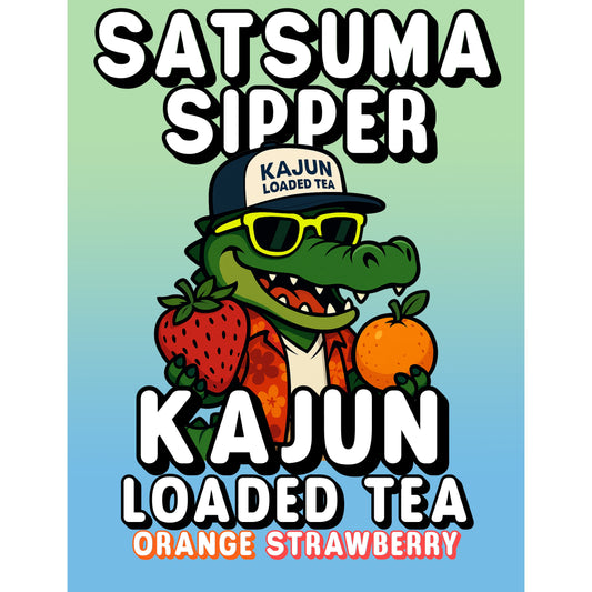 Satsuma Sipper by Kajun Loaded Tea. Flavors: Orange and Strawberry
